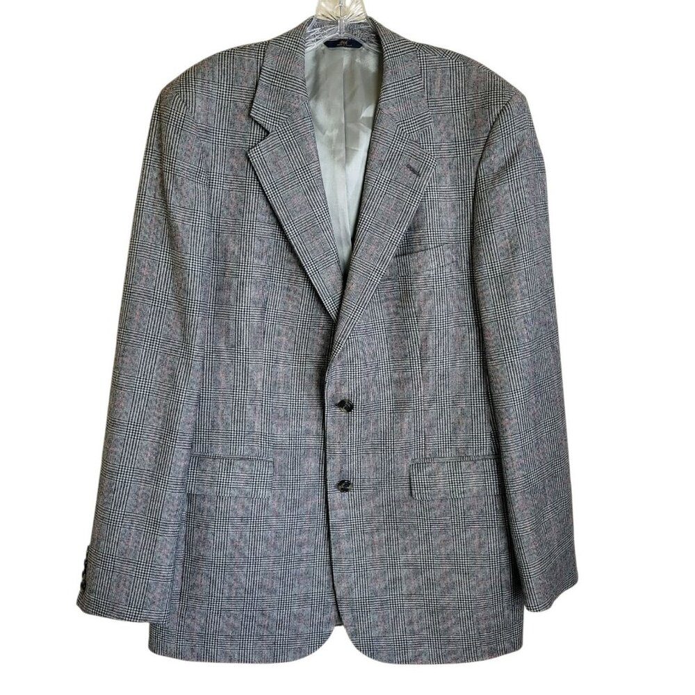 2 for $30‎ Y2k Brooks Brothers 346  Blazer Plaid Wool Sport Coat 42 L
